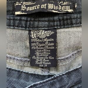 Woman’s size 20 jeans “Source of Wisdom”